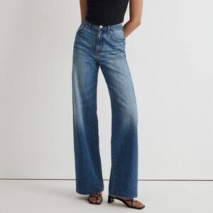 Madewell Super Wide Leg Jeans High Rise 90s Style Fannin Wash